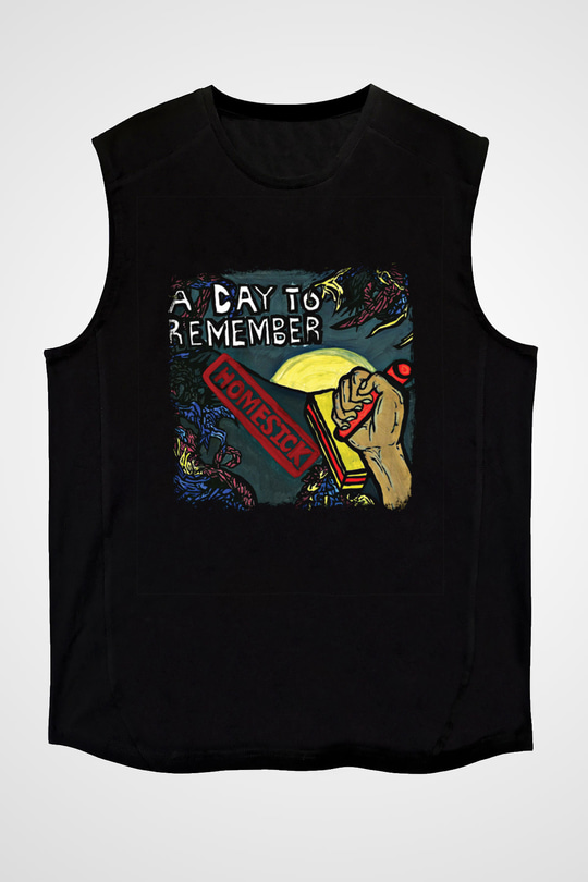 A Day to remember Baskılı Unisex Siyah Kolsuz Tişört