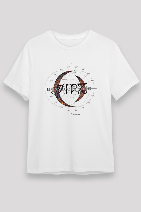 A Perfect Circle Baskılı Unisex Beyaz Tişört