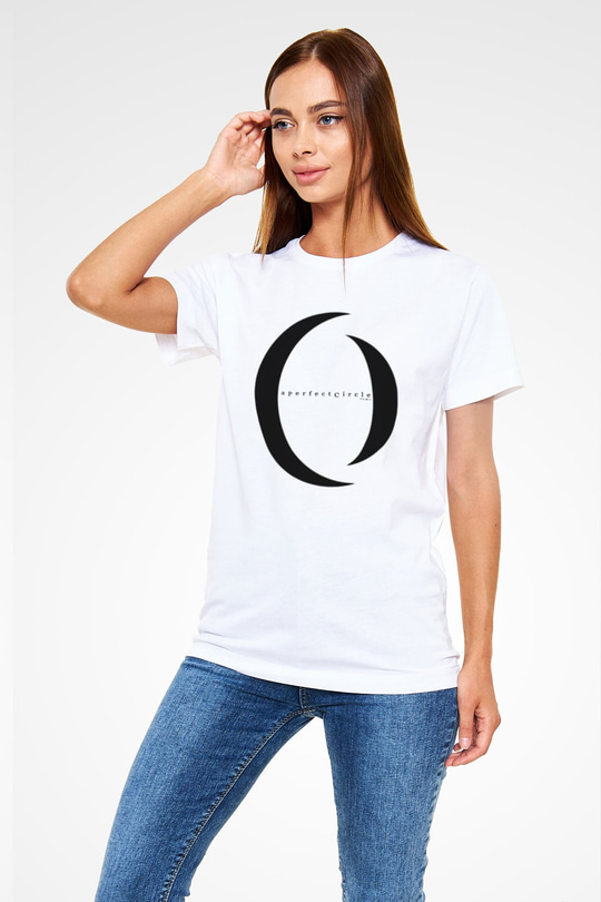 A Perfect Circle Baskılı Unisex Beyaz Tişört
