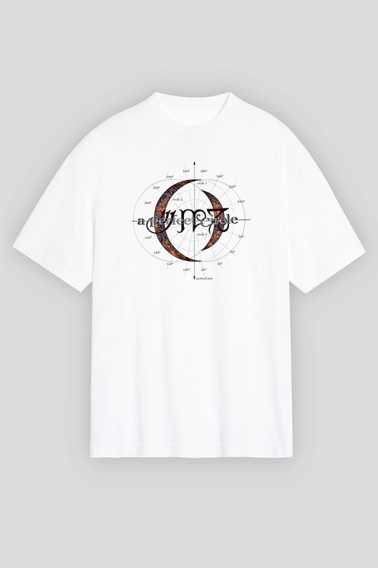 A Perfect Circle Baskılı Unisex Beyaz Oversize Tişört