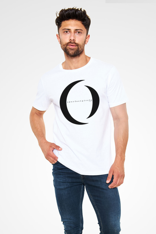 A Perfect Circle Baskılı Unisex Beyaz Tişört