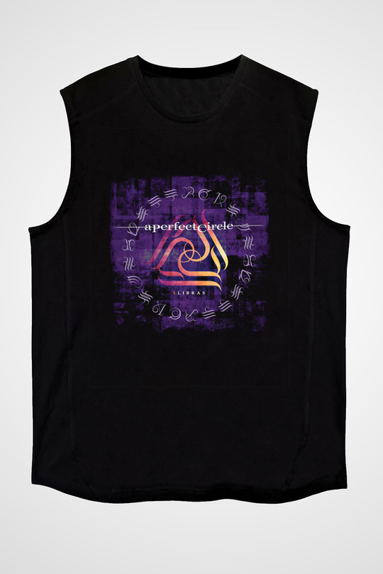 A Perfect Circle Baskılı Unisex Siyah Kolsuz Tişört
