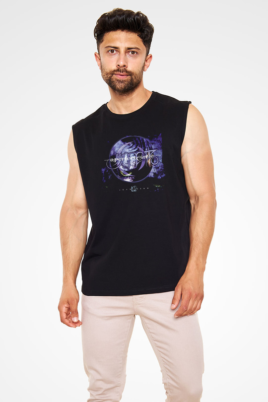 A Perfect Circle Baskılı Unisex Siyah Kolsuz Tişört