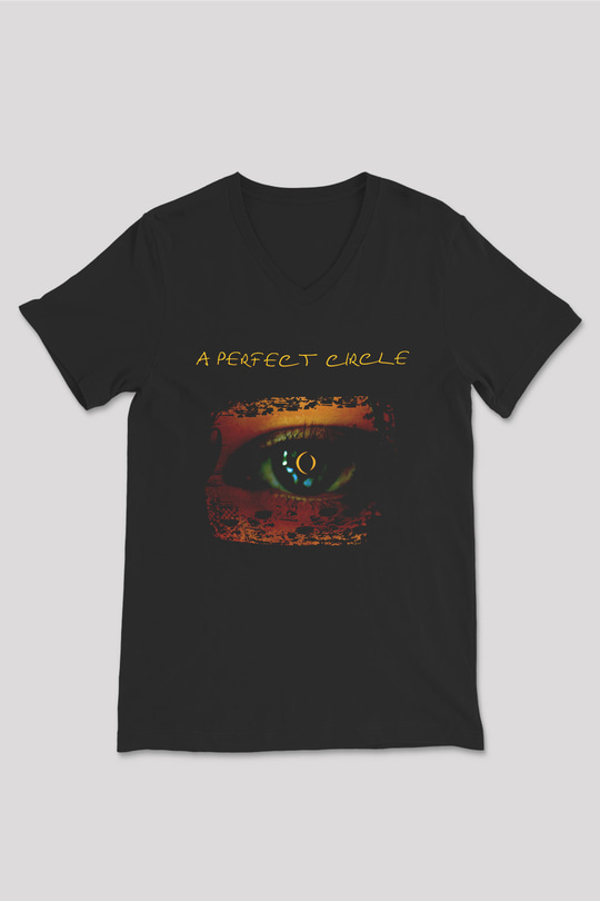 A Perfect Circle Siyah Unisex V Yaka Tişört T-Shirt