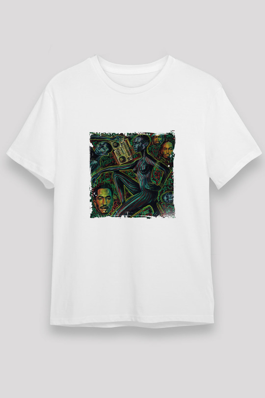 A Tribe Called Quest Baskılı Unisex Beyaz Tişört