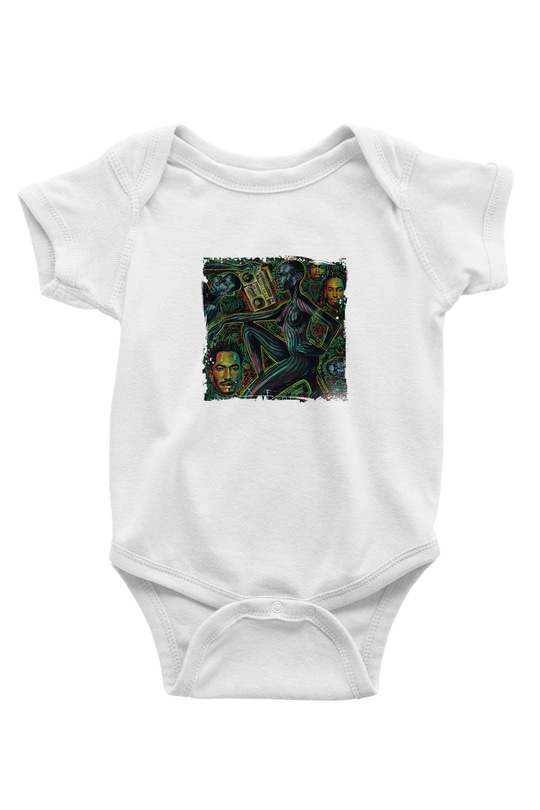 A Tribe Called Quest Baskılı Unisex Beyaz Bebek Body - Zıbın
