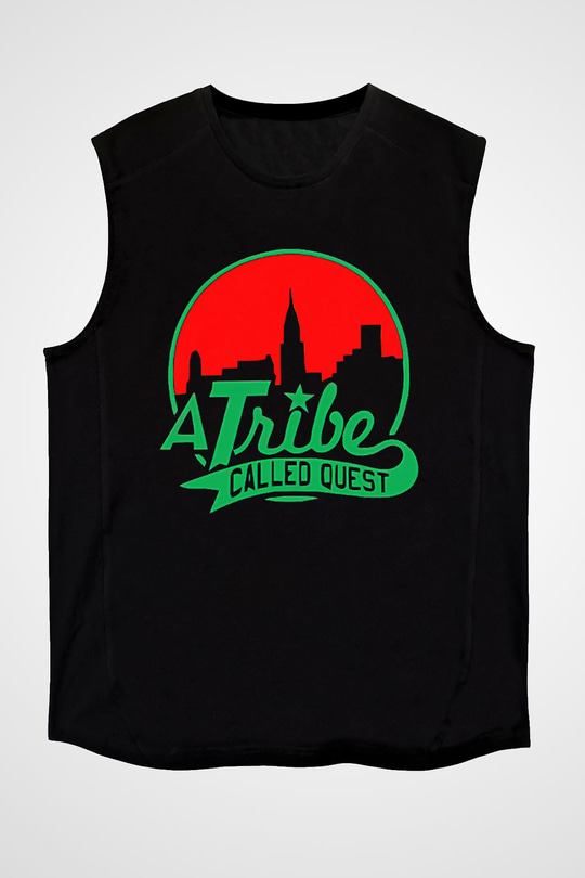 A Tribe Called Quest Baskılı Unisex Siyah Kolsuz Tişört - Tshirt