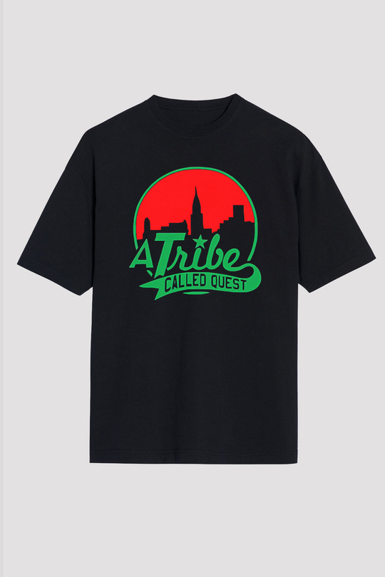 A Tribe Called Quest Baskılı Unisex Siyah Oversize Tişört - Tshirt