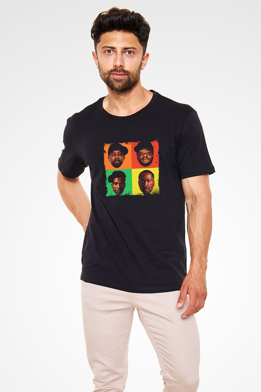 A Tribe Called Quest Baskılı Unisex Siyah Tişört