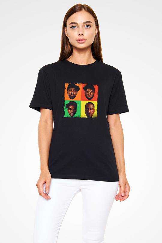 A Tribe Called Quest Baskılı Unisex Siyah Tişört