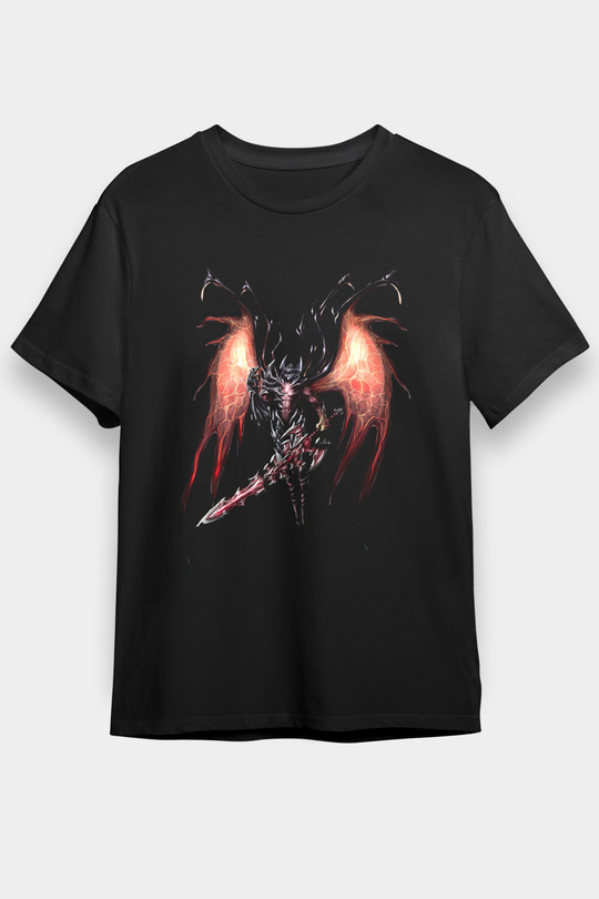 Aatrox James Baskılı Unisex Siyah Tişört - Tshirt