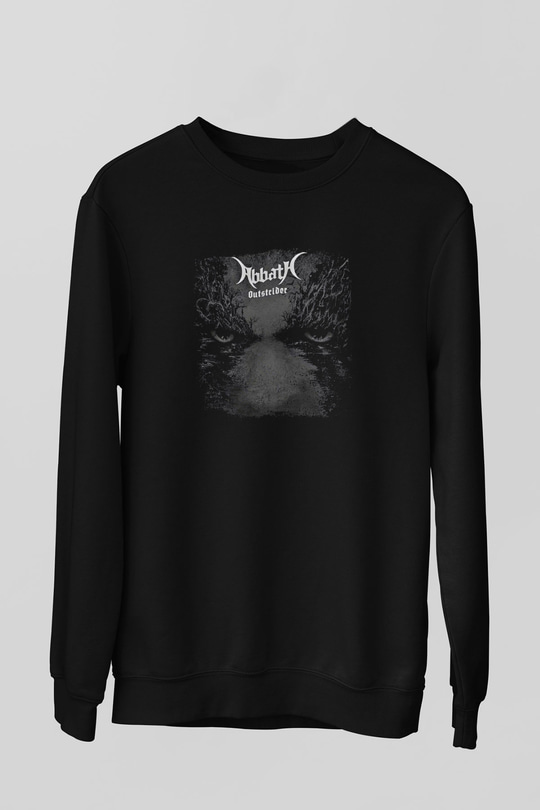 Abbath Baskılı Unisex Siyah Sweatshirt