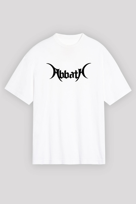 Abbath Beyaz Unisex Oversize Tişört T-Shirt