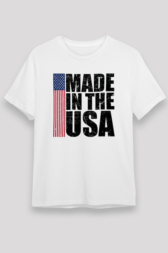 ABD Beyaz Unisex Tişört T-Shirt - TişörtFabrikası