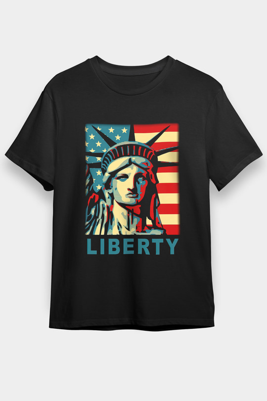ABD Siyah Unisex Tişört T-Shirt - TişörtFabrikası