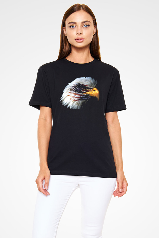 ABD Siyah Unisex Tişört T-Shirt - TişörtFabrikası