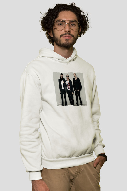 Above and Beyond Beyaz Unisex Kapüşonlu Sweatshirt