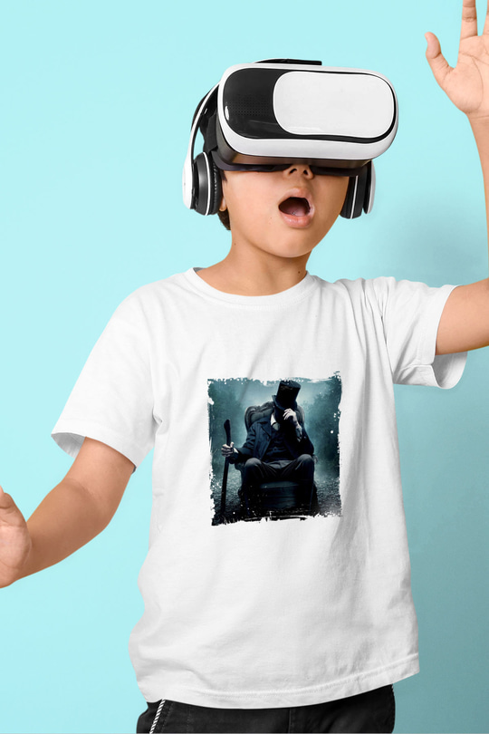 Abraham Lincoln Unisex Baskılı Beyaz Çocuk Tişört