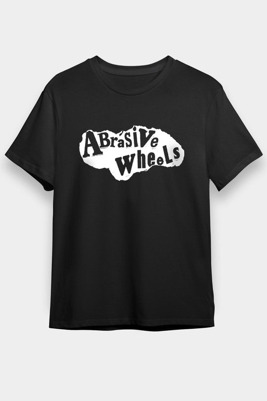 Abrasive Wheels Baskılı Unisex Siyah Tişört - Tshirt