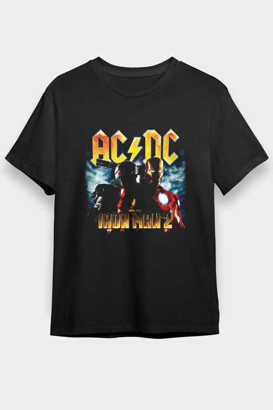 ACDC Baskılı Unisex Siyah Tişört