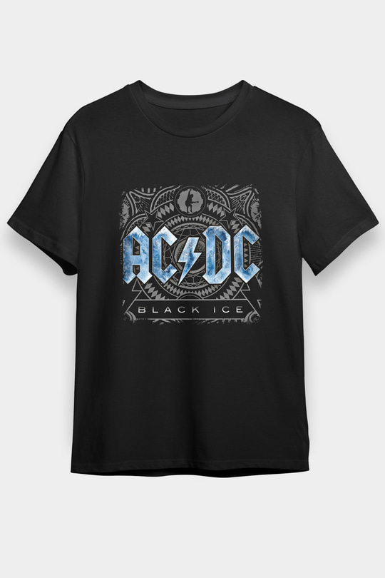 ACDC Baskılı Unisex Siyah Tişört