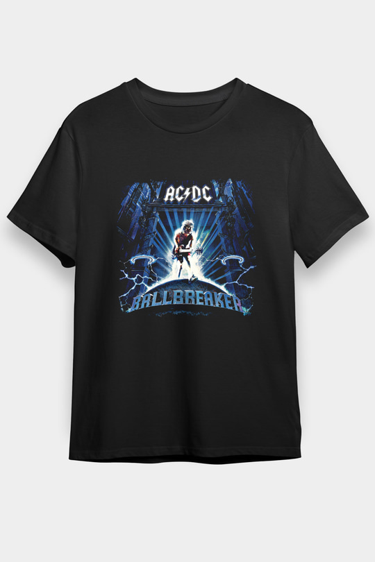 ACDC Baskılı Unisex Siyah Tişört