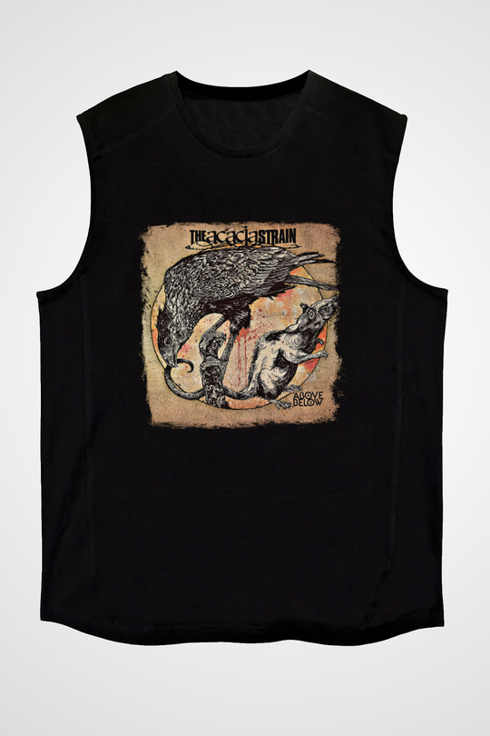 Acacia Strain Baskılı Unisex Siyah Kolsuz Tişört