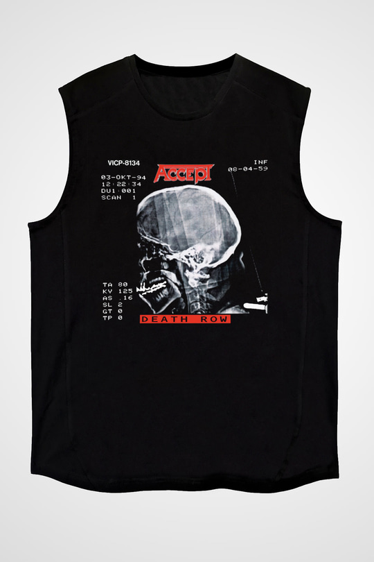 Accept Siyah Unisex Kolsuz Tişört