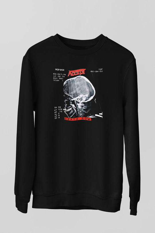 Accept Siyah Unisex Sweatshirt