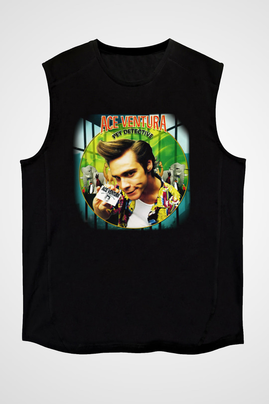 Ace Ventura Siyah Unisex Kolsuz Tişört