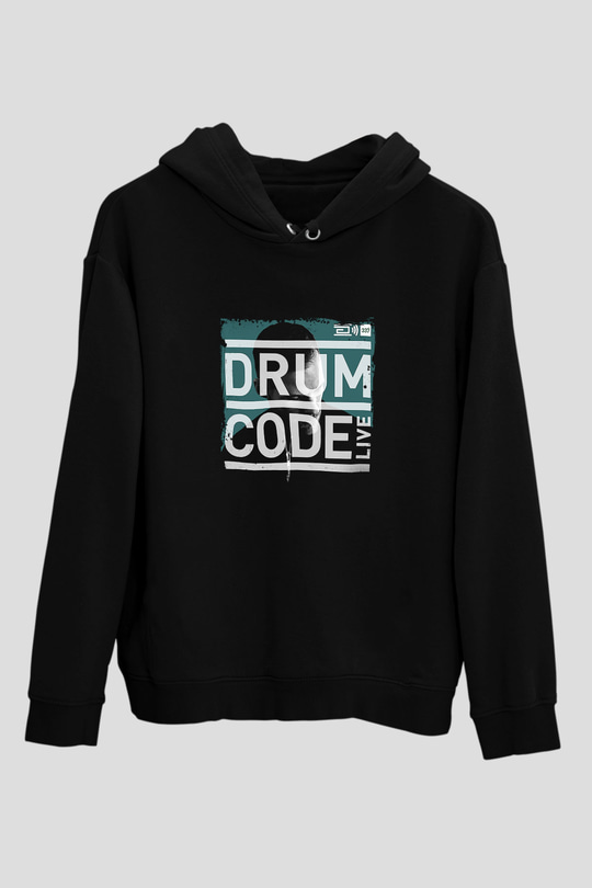 Adam Beyer Baskılı Unisex Siyah Hoodie