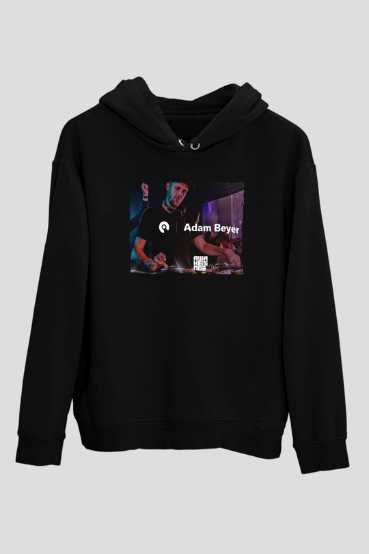 Adam Beyer Siyah Unisex Kapüşonlu Sweatshirt