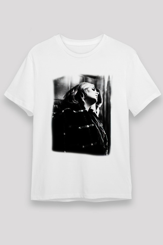 Adele Beyaz Unisex Tişört T-Shirt - TişörtFabrikası