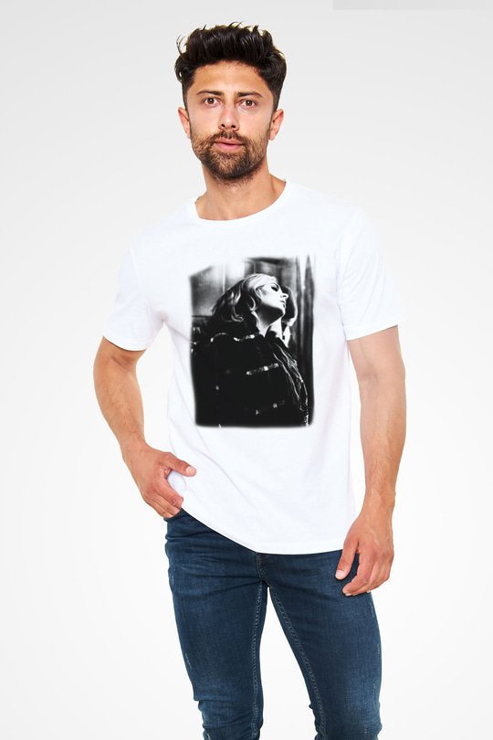 Adele Beyaz Unisex Tişört T-Shirt - TişörtFabrikası