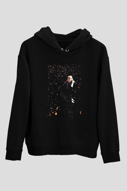 Adele Siyah Unisex Hoodie