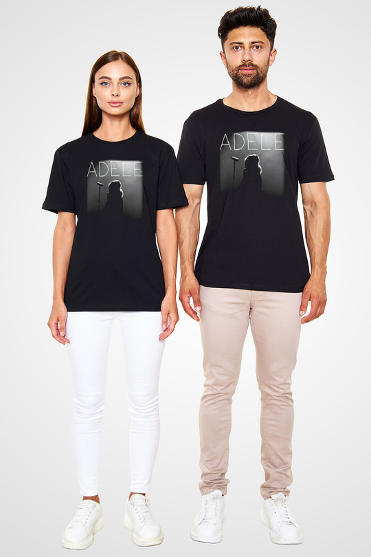 Adele Siyah Unisex Tişört T-Shirt - TişörtFabrikası