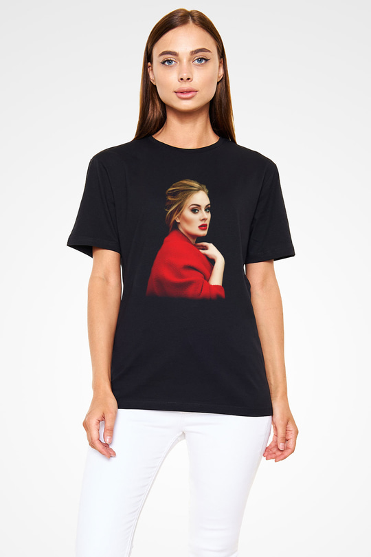 Adele Siyah Unisex Tişört T-Shirt - TişörtFabrikası