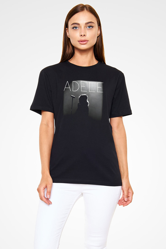 Adele Siyah Unisex Tişört T-Shirt - TişörtFabrikası