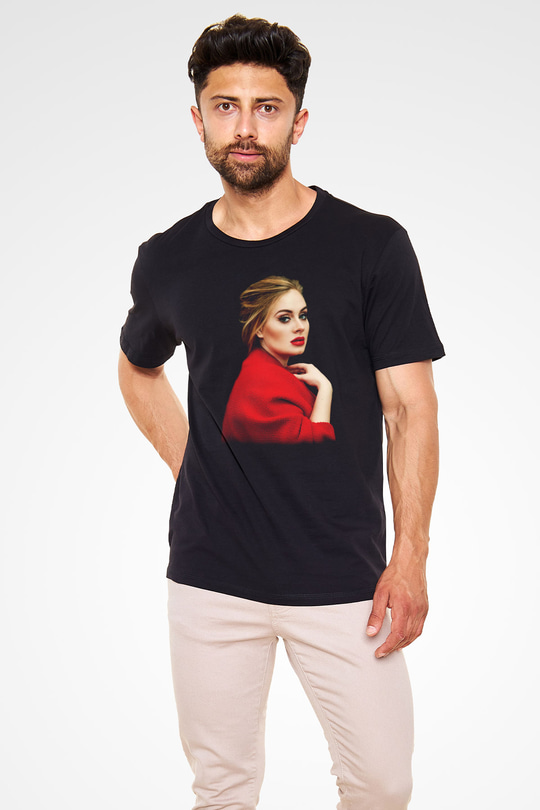 Adele Siyah Unisex Tişört T-Shirt - TişörtFabrikası