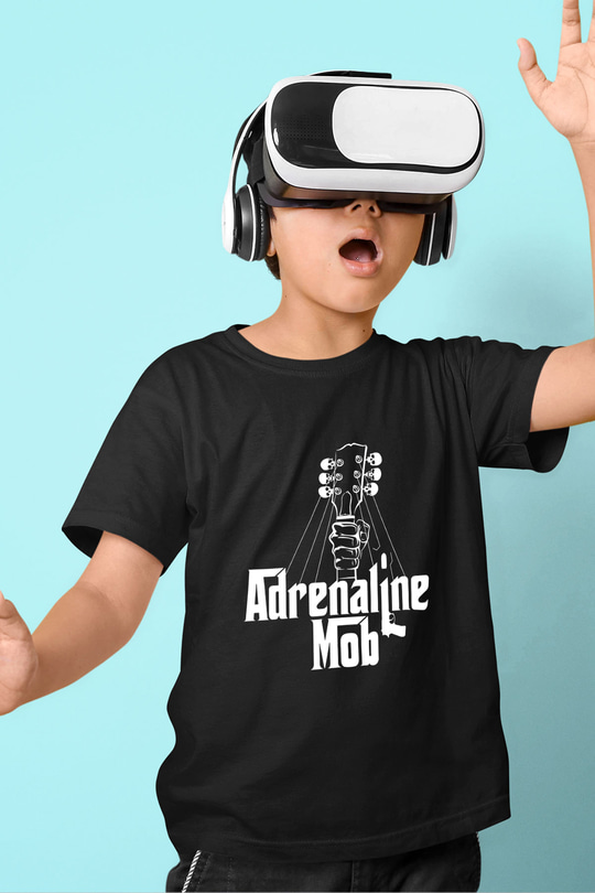 Adrenaline Mob Baskılı Unisex Siyah Çocuk Tişört
