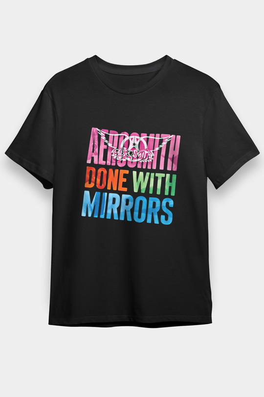 Aerosmith Baskılı Unisex Siyah Tişört