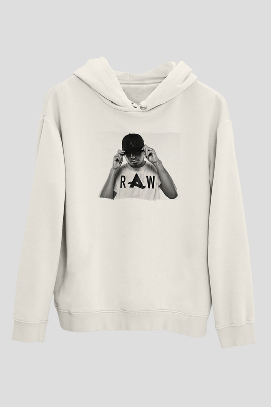 Afrojack Beyaz Unisex Kapüşonlu Sweatshirt