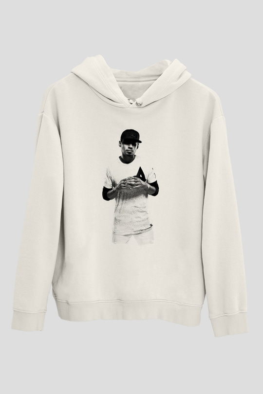 Afrojack Beyaz Unisex Kapüşonlu Sweatshirt