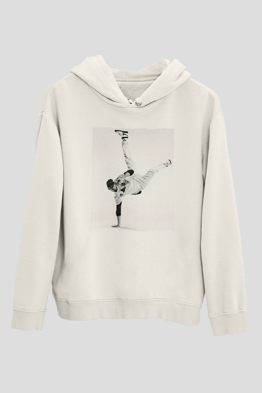 Afrojack Beyaz Unisex Kapüşonlu Sweatshirt