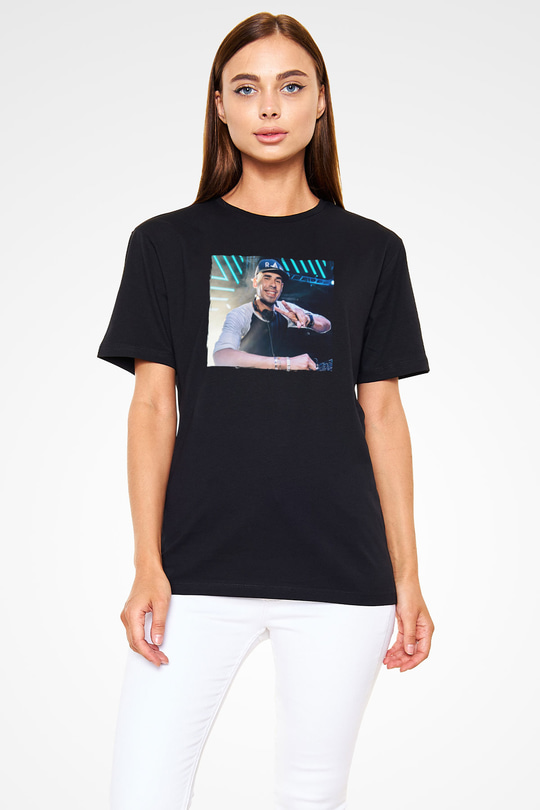 Afrojack Siyah Unisex Tişört T-Shirt - TişörtFabrikası