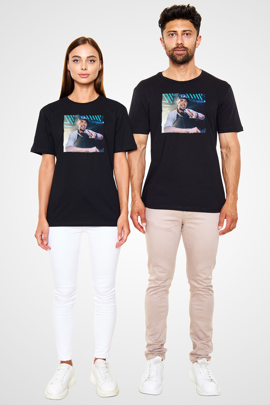 Afrojack Siyah Unisex Tişört T-Shirt - TişörtFabrikası
