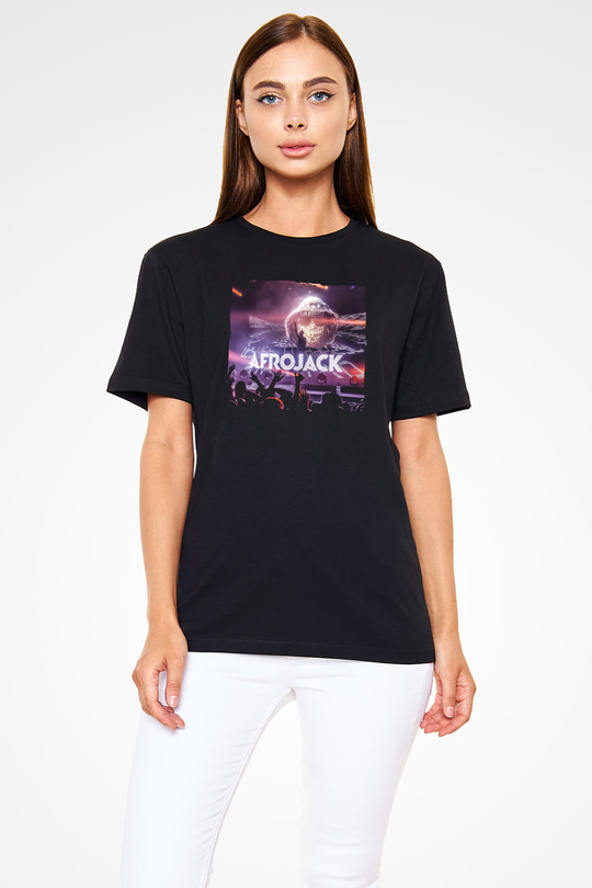 Afrojack Siyah Unisex Tişört T-Shirt - TişörtFabrikası