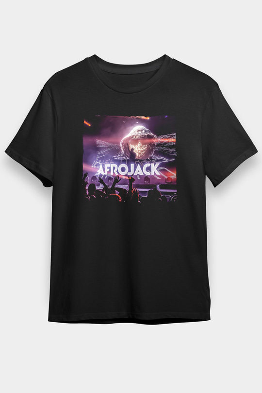 Afrojack Siyah Unisex Tişört T-Shirt - TişörtFabrikası