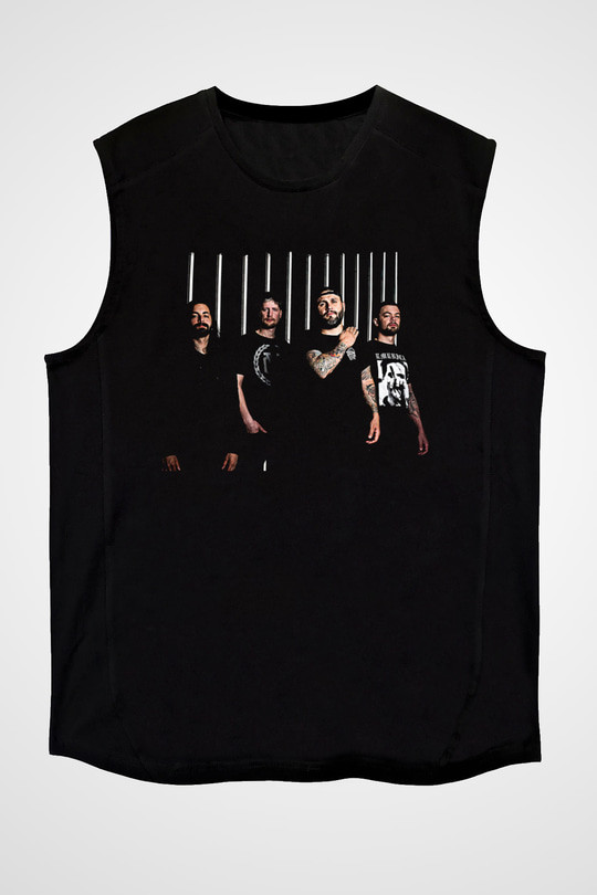 After The Burial Baskılı Unisex Siyah Kolsuz Tişört - Tshirt