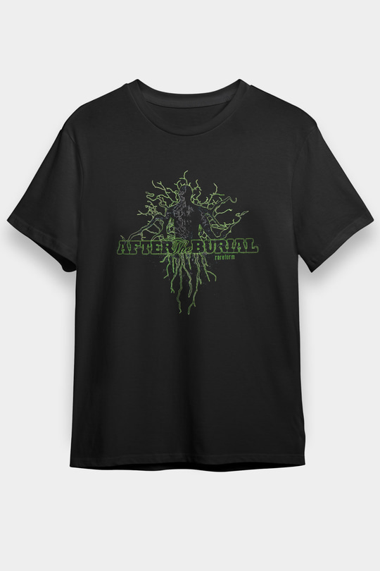 After The Burial Baskılı Unisex Siyah Tişört - Tshirt